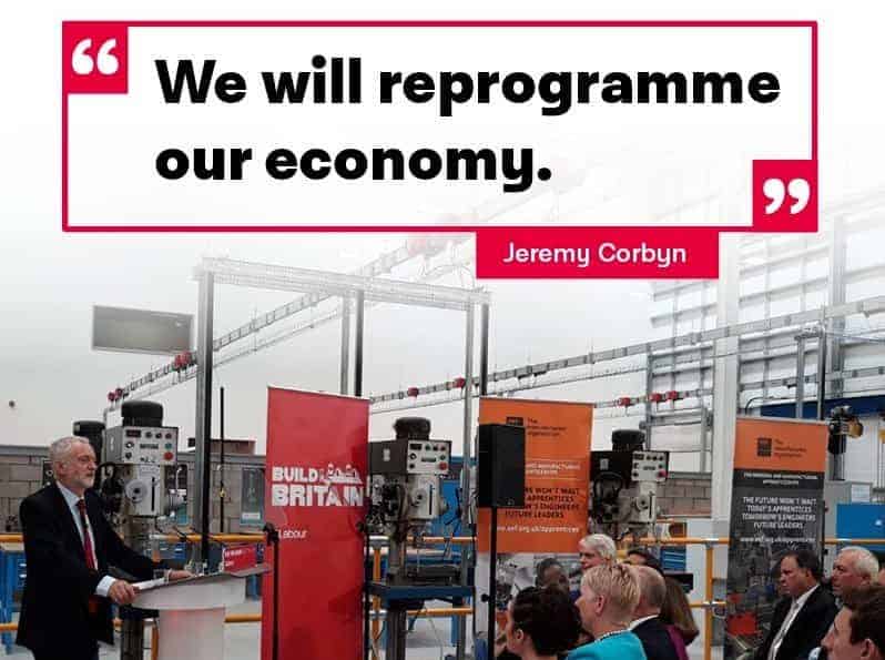 "We will reprogramme the economy" Jeremy Corbyn