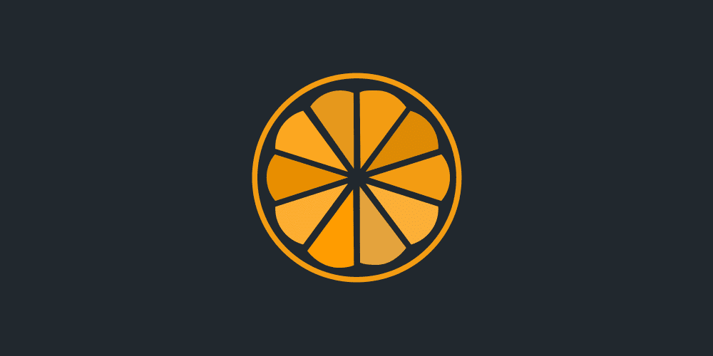 Orange sliced into segments